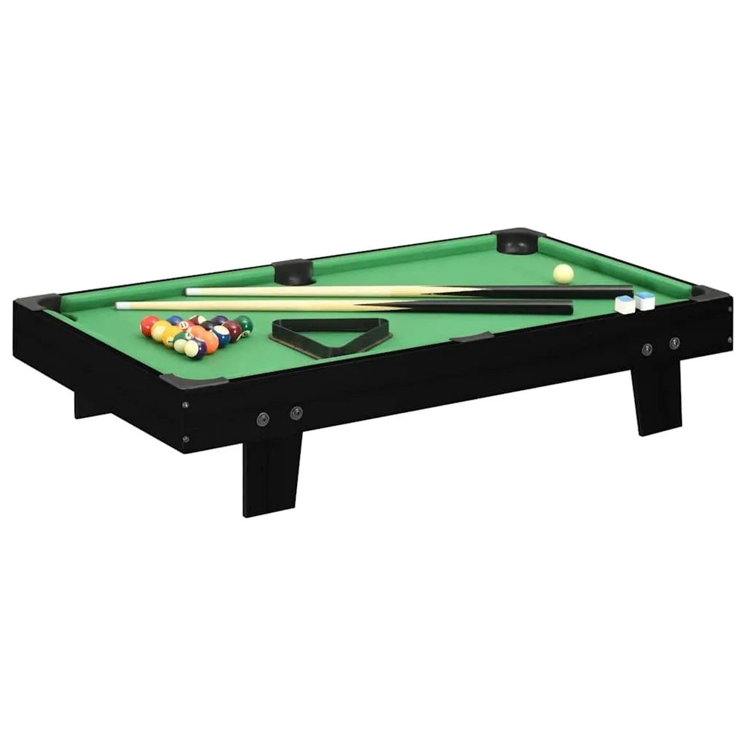 vidaXL 3-Fuß Mini-Billardtisch 92x52x19 cm Schwarz und Grün 92500