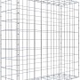 Leere Gabiona C-Ring-Gabione, 100x100x30 cm, Maschenweite 10x10 cm, aus verzinktem Drahtgitter.