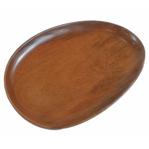 Braunes Boltze Tablett aus Holz, 29x41 cm, ideal für Deko und Servieren.