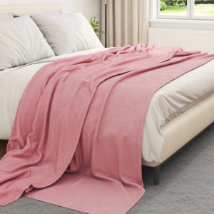 vidaXL Überwurfdecke Rosa 240 x 220 cm Fleece 42017043
