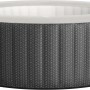 Mobiler, runder OBI Whirlpool im Rattan Design, Ø 204 cm, für bis zu 6 Personen.