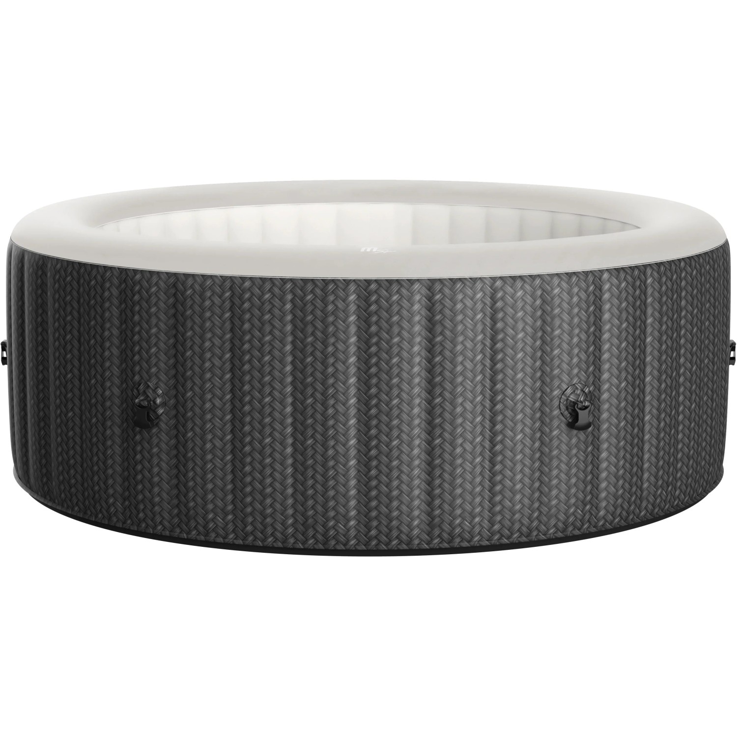 Mobiler, runder OBI Whirlpool im Rattan Design, Ø 204 cm, für bis zu 6 Personen.