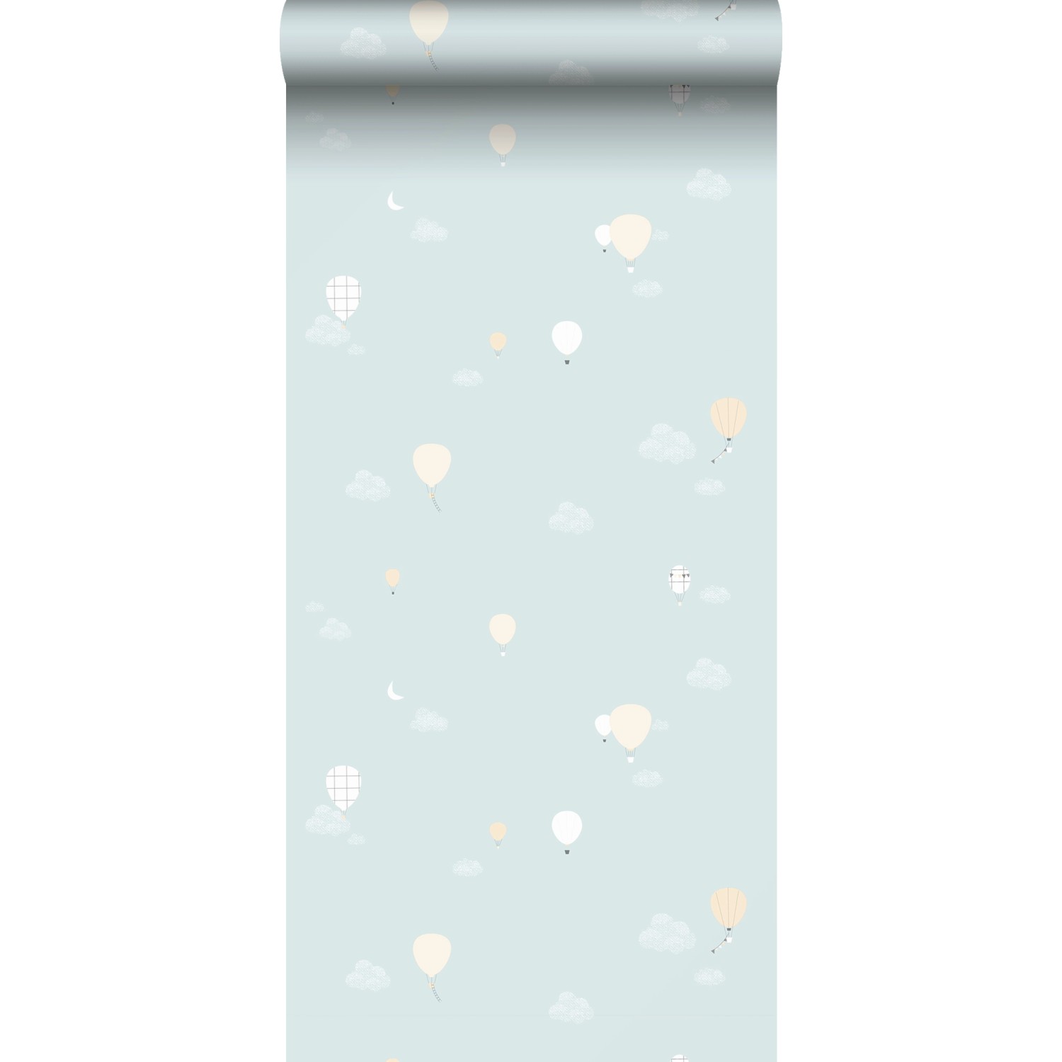 Sanders & Sanders Tapete Luftballons Hellblau 53 cm x 10 m günstig online kaufen