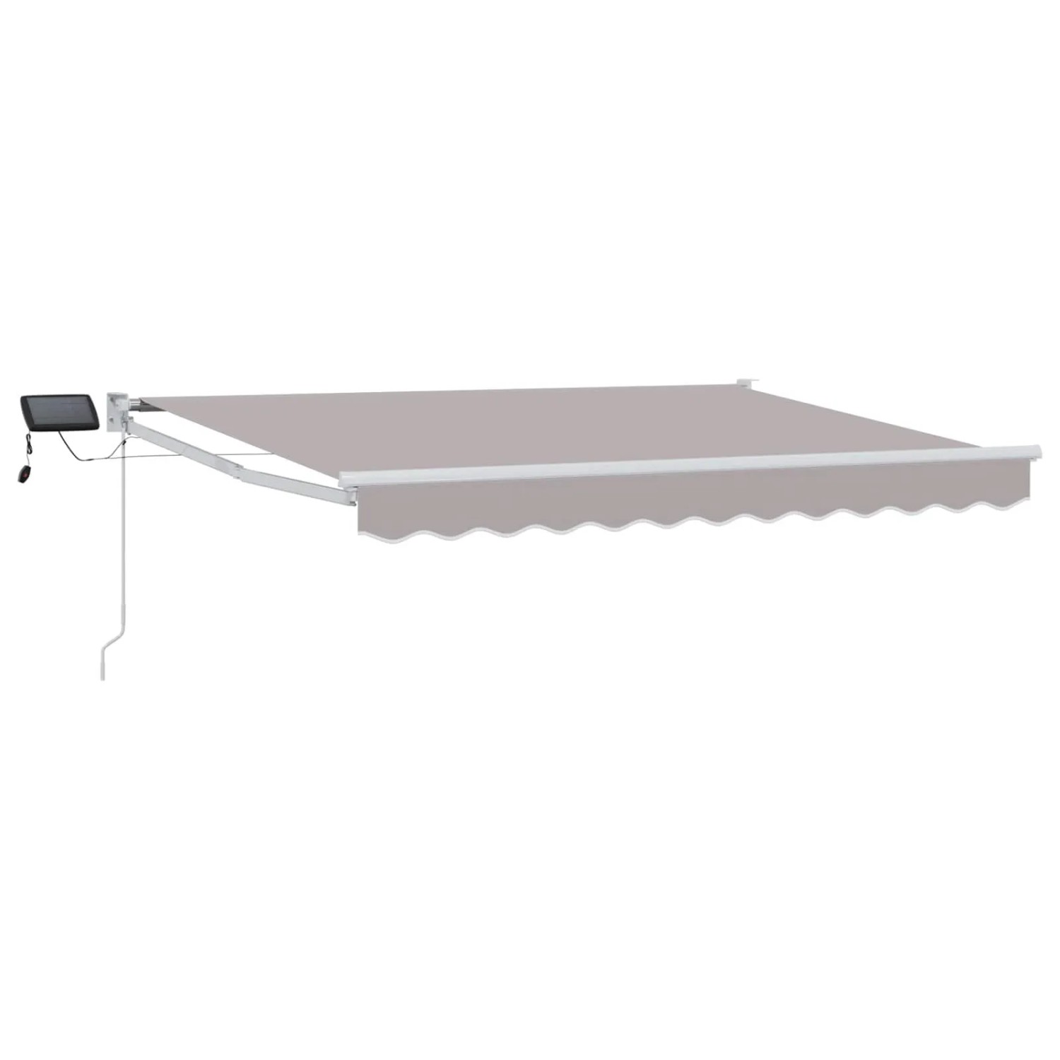 vidaXL Manuelle Gelenkarmmarkise mit LEDs Hellgrau 3 x 2,5 m 3419261