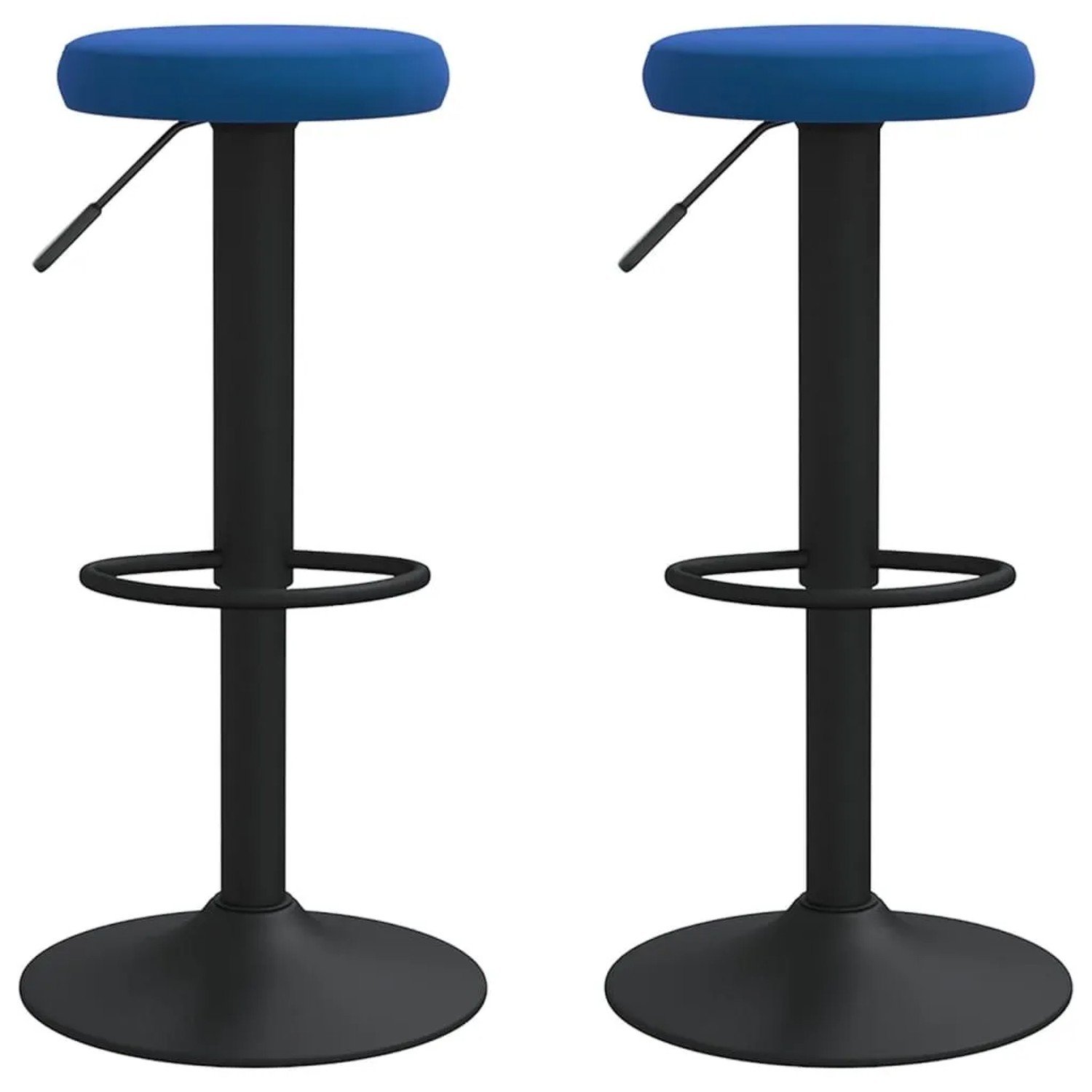 vidaXL Barhocker 2 Stk Blau Samt 333147