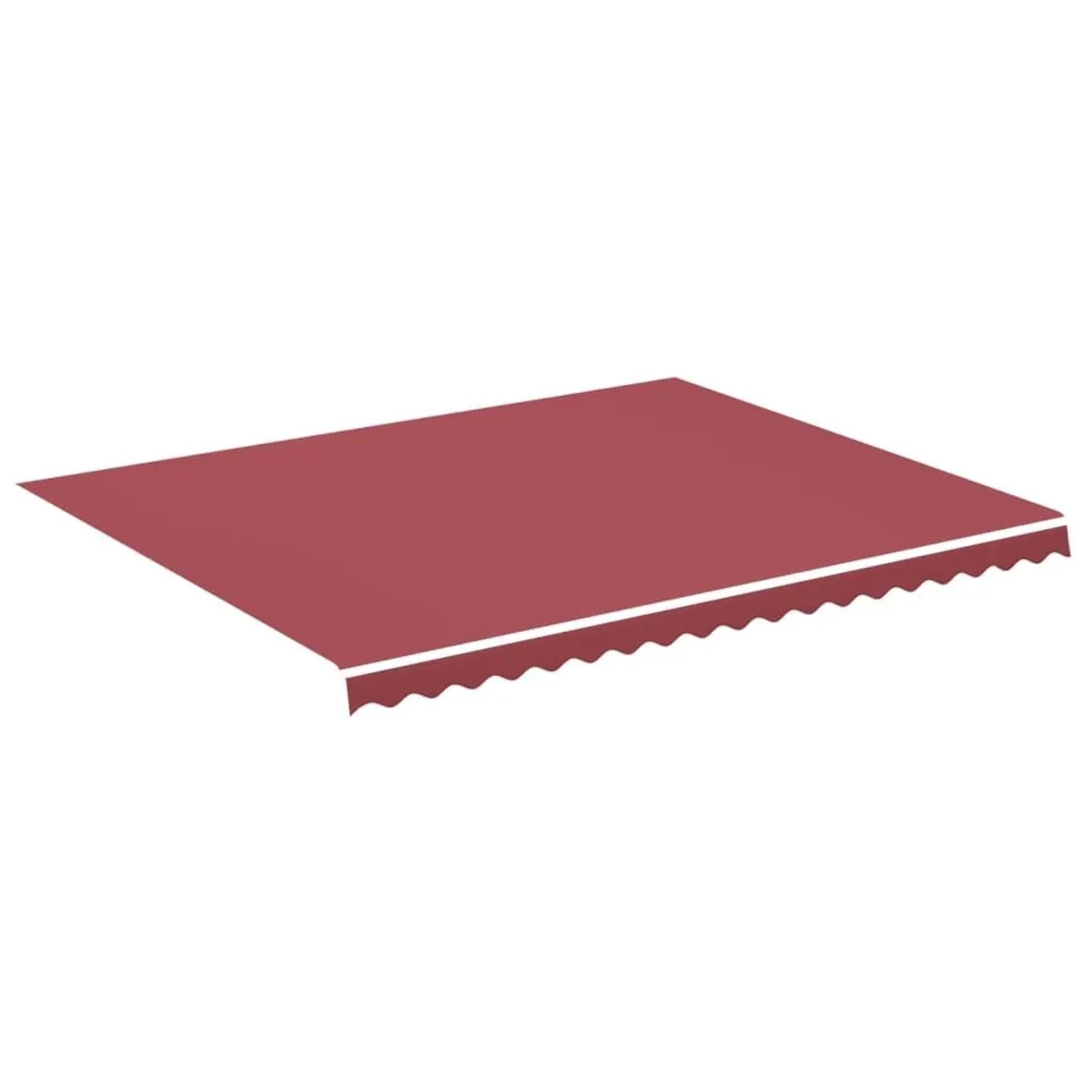 DELUKE Markisenbespannung Markisenstoff Wasserabweisend Reißfest Rot Für 450x350cm Rahmen Markise Mit Volant Markisen Ersatzstoff