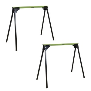 TRUTZHOLM 2x Arbeitsbock Klappbar bis 1000 kg Stahl Pulverbeschichtet Grün Schwarz