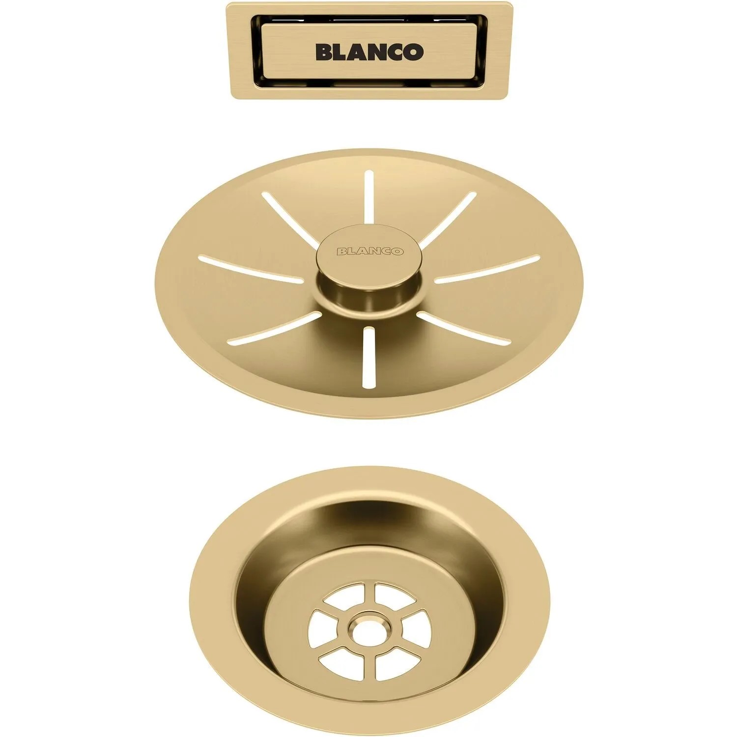 Blanco Ab & Überlaufset Infino für Einzelspülbecken Satin Gold