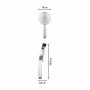 baliv Handbrause HBR-120.130, verchromt, Ø 12 cm, mit Maßangaben.