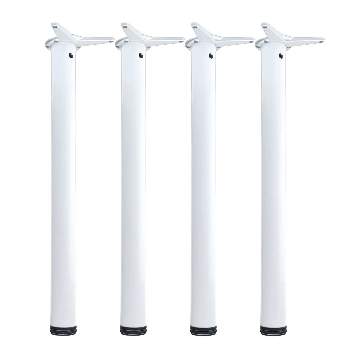 vasalat Set Camar Tischbeine Höhenverstellbar Ø 60 mm Stahl Weiß 700-730 mm 4 Stück
