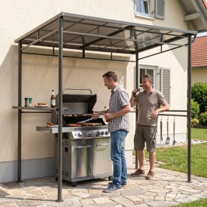 osoltus Grillpavillon Gas Grill Unterstand Dach Grill-Ecke BBQ 1,5 x 2,2 m