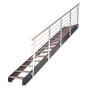 Treppe Kos mit 10 Buchenholzstufen, anthrazitfarbenem Geländer. Innentreppe mit modernem Design.