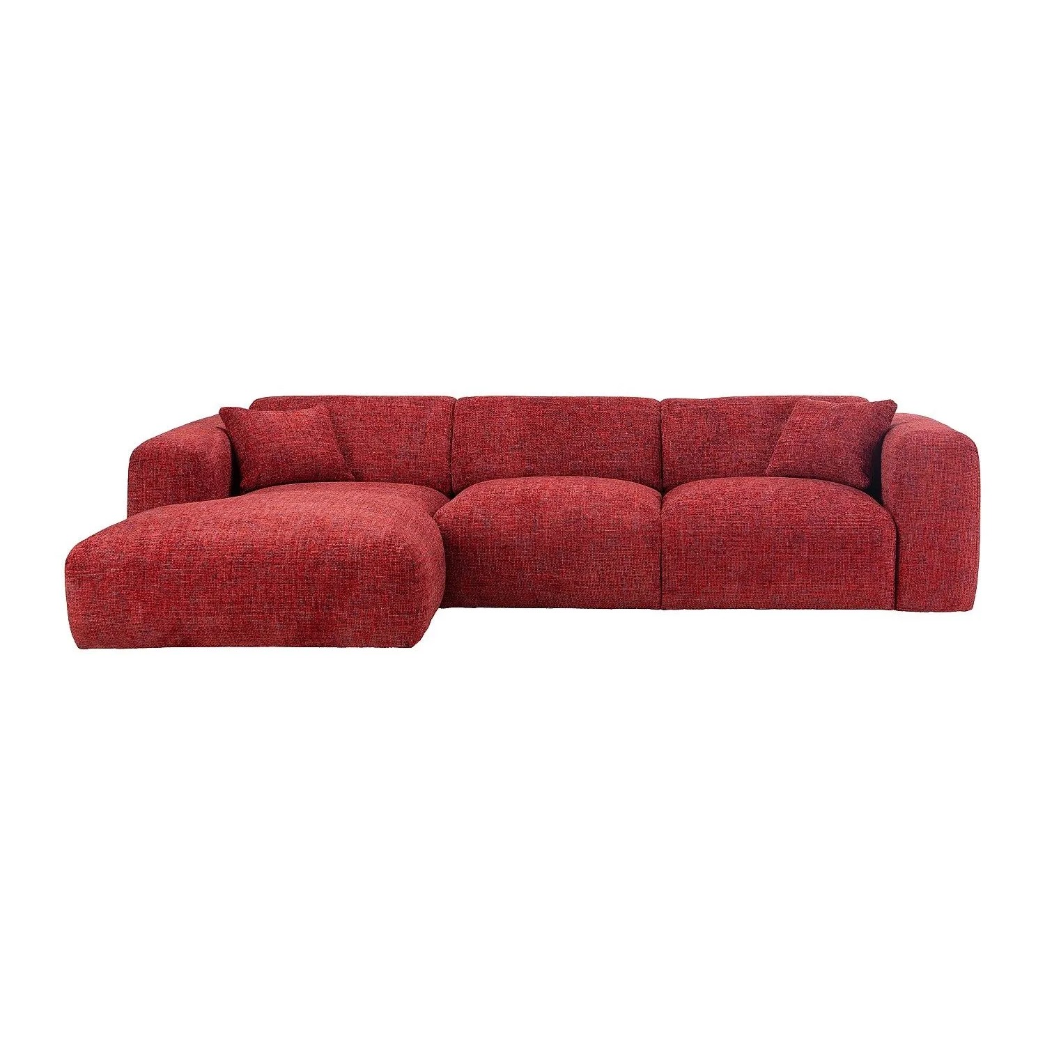 Vente-unique Sofa Ohne Schlafmöglichkeit Pogni Rot 280 cm