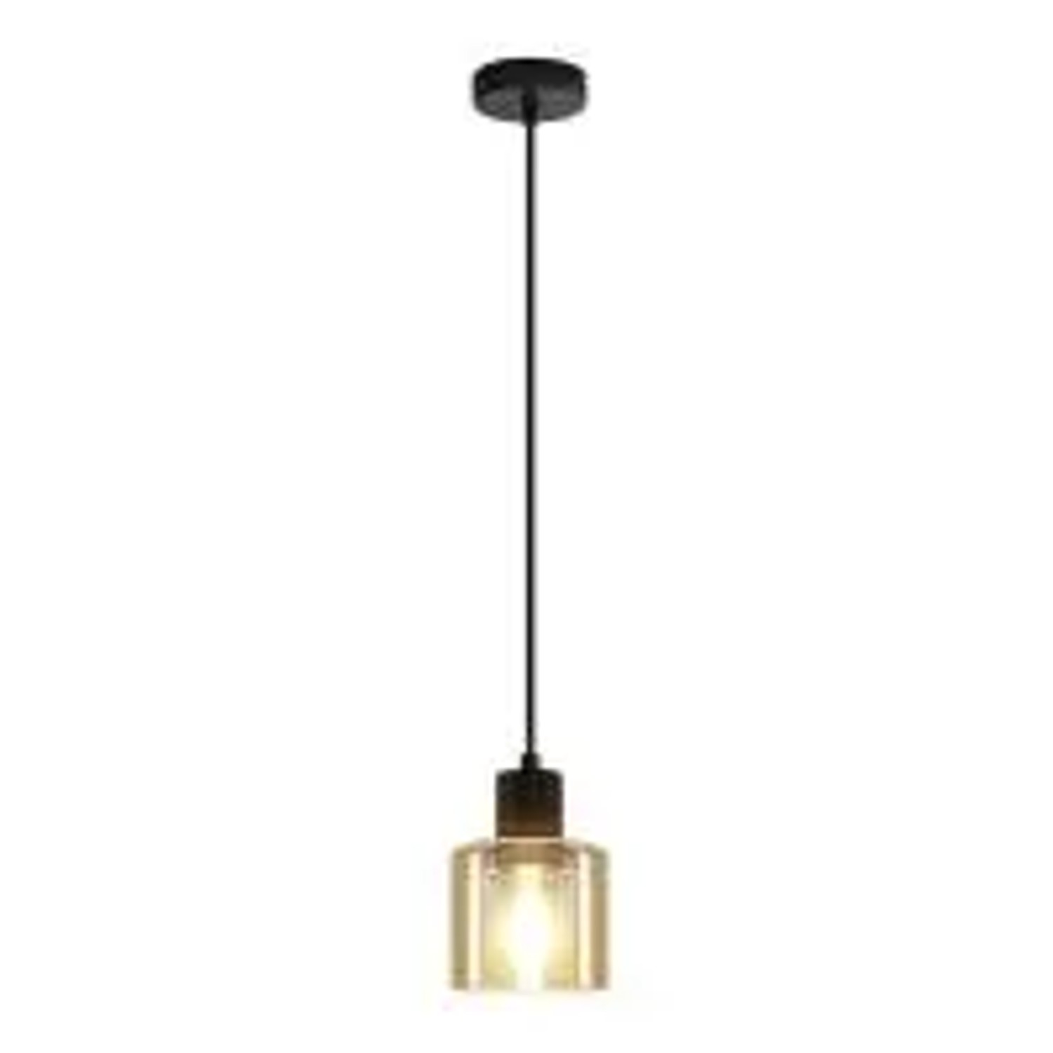 NETTLIFE Esstisch Pendelleuchte Vintage Hängelampe E27 Schwarz Pendelleuchte 1-flammig