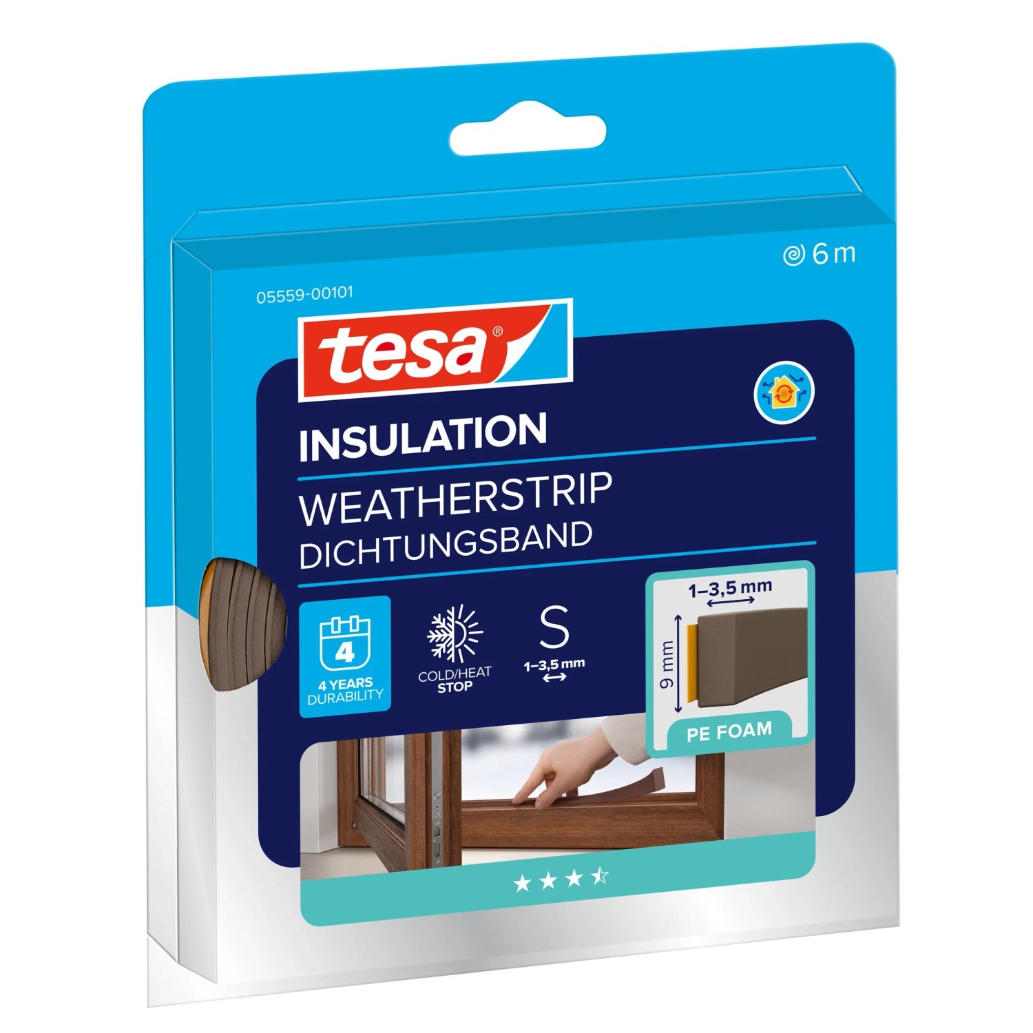 tesa® Insulation Dichtungsband I-Profil Schaumstoff Braun 6 m günstig online kaufen
