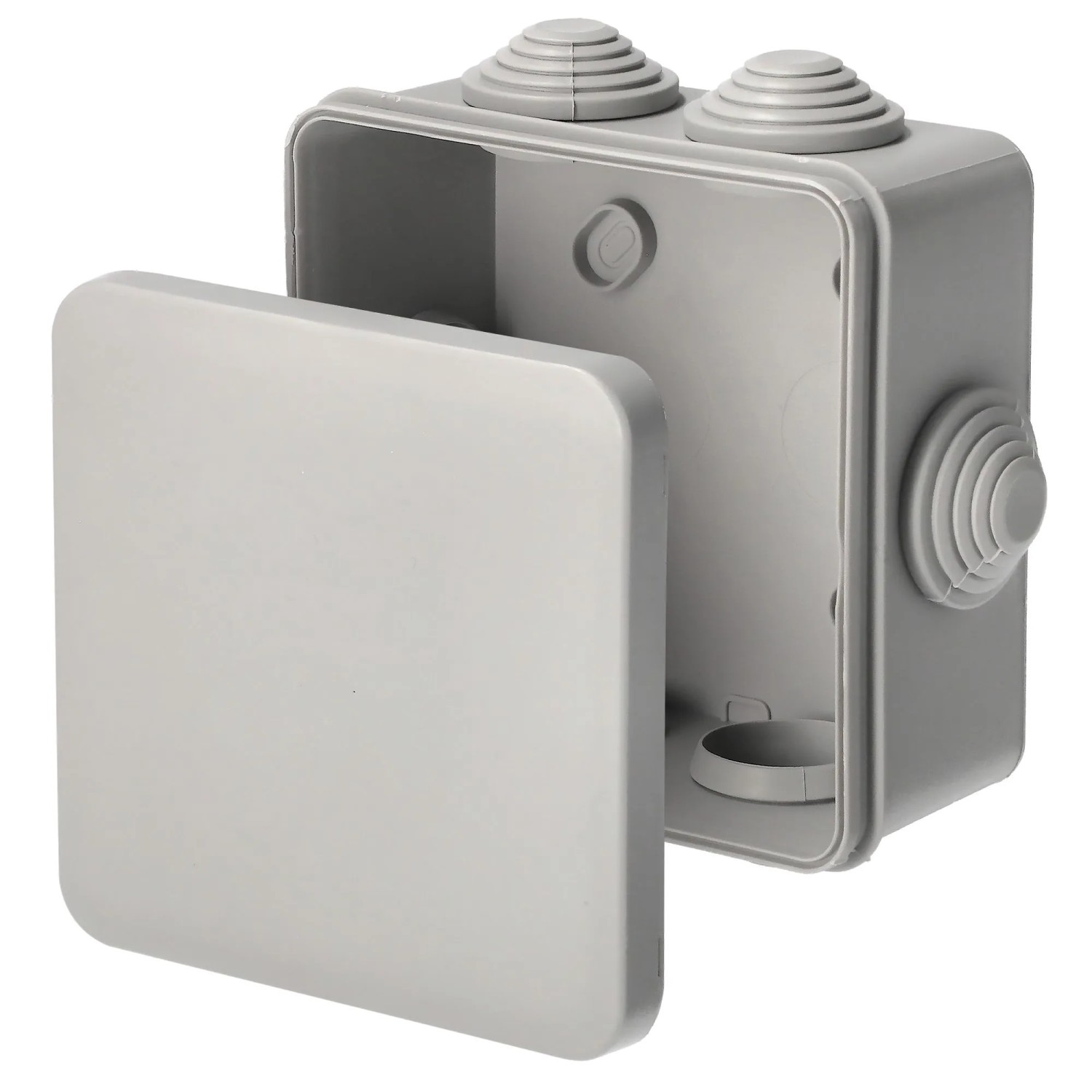 EDO Aufputz-Abzweigdose IP55 109 x 109 x 57 mm Grau PP UV-beständig für Innen und Außen