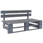 Graue vidaXL Outdoor-Bank aus Palettenholz, ideal für Garten und Terrasse.