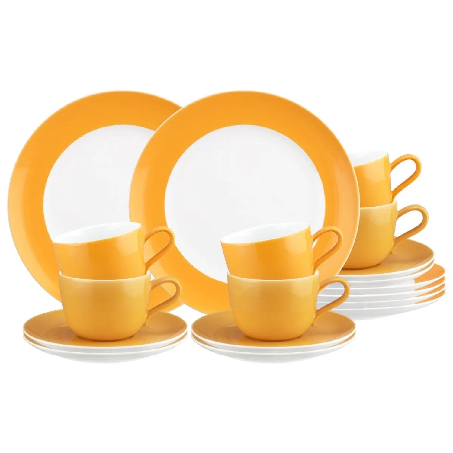 Seltmann Weiden Liberty Pure Colors Kaffeeservice 18-teilig Mango Orange