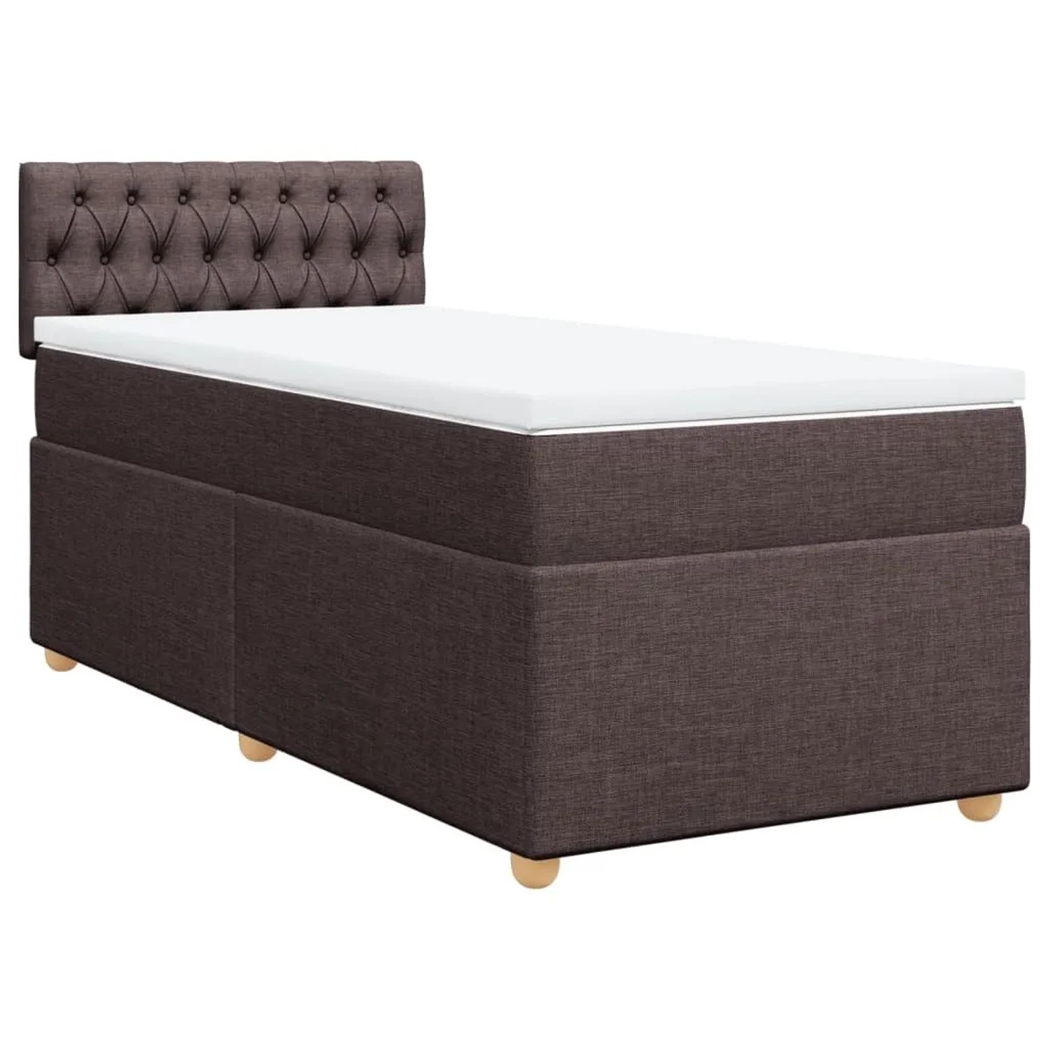 vidaXL Boxspringbett mit Matratze Dunkelbraun 80x200 cm Stoff 3288817 günstig online kaufen