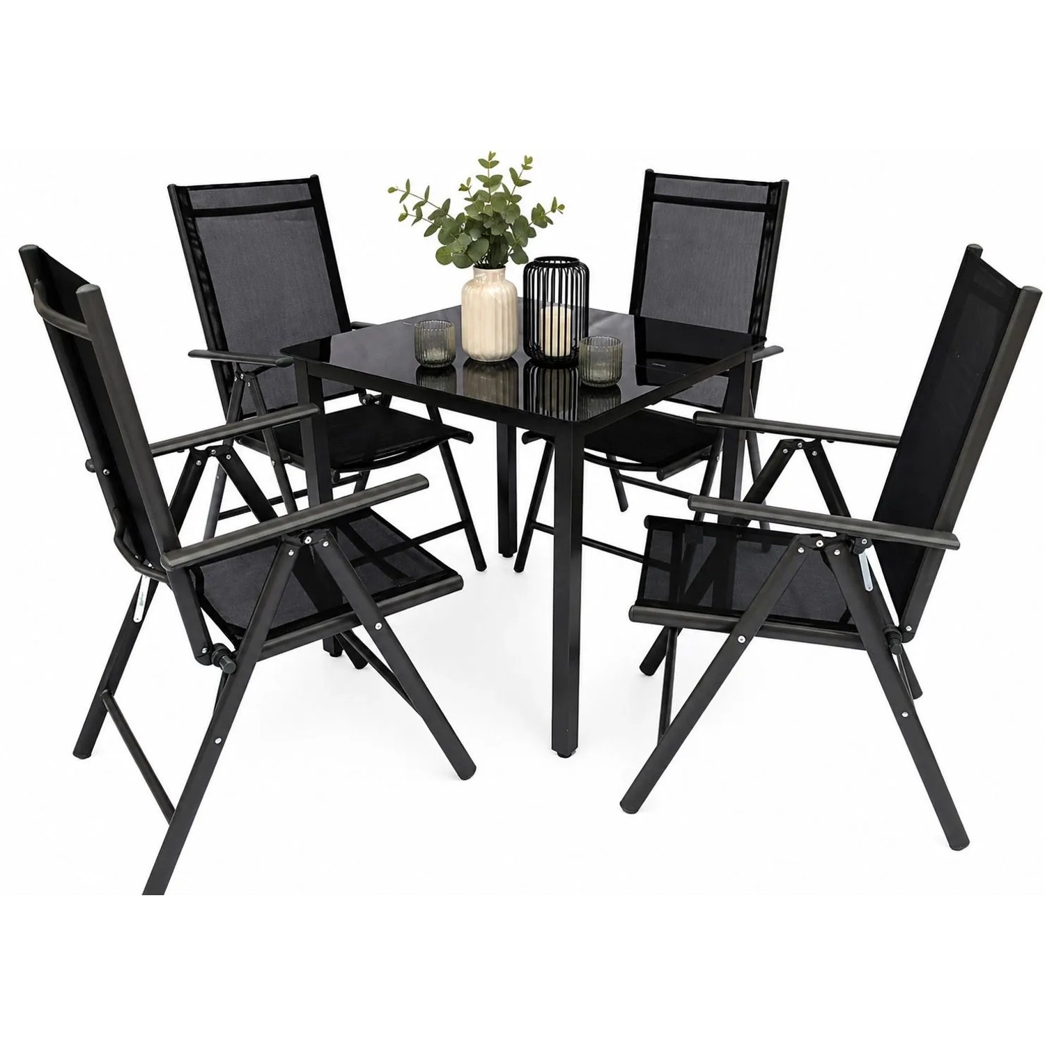 VCM Gartenmöbel-Set Miami Anthrazit