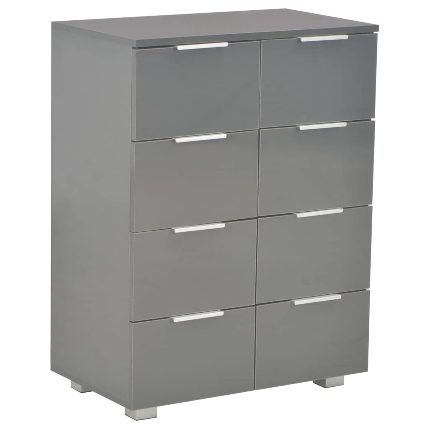 vidaXL Sideboard Hochglanz-Grau 60x35x80 cm Holzwerkstoff günstig online kaufen