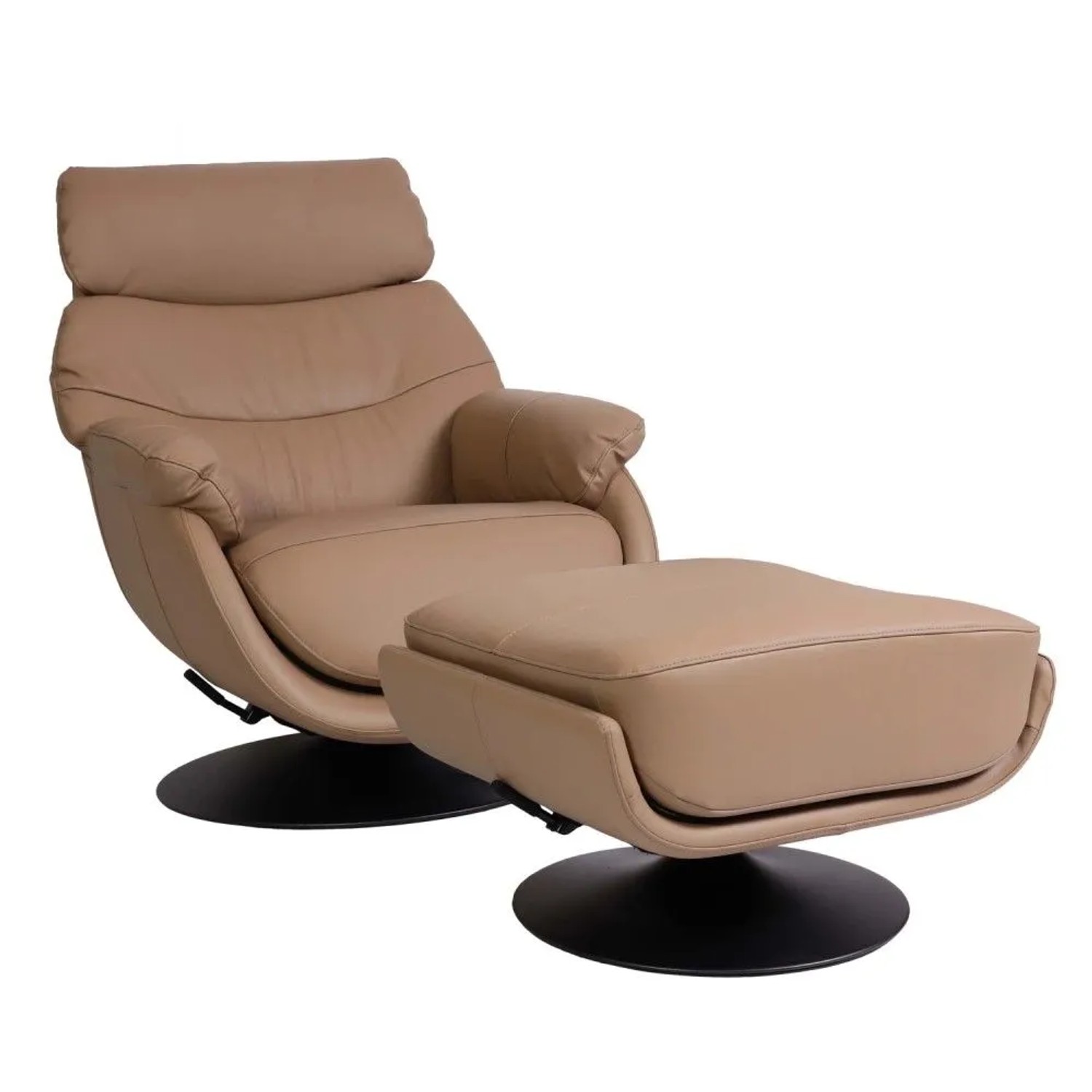 MCW Relaxsessel mit Hocker K99 Taupe