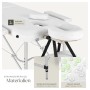 Tectake 2 Zonen Massageliege Breite 60 cm Polsterung 4 cm Inklusive Tragetasche 205 x 60 x 89 cm Weiß_8