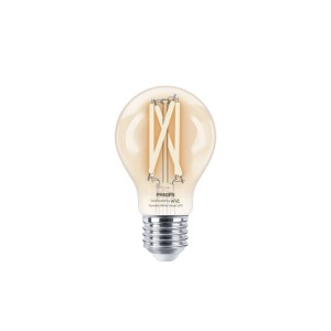 Philips Smart-LED-Leuchtmittel E27, Glühlampenform mit LED-Filamenten. Smartes Licht für warm- & kaltweiße Stimmung.