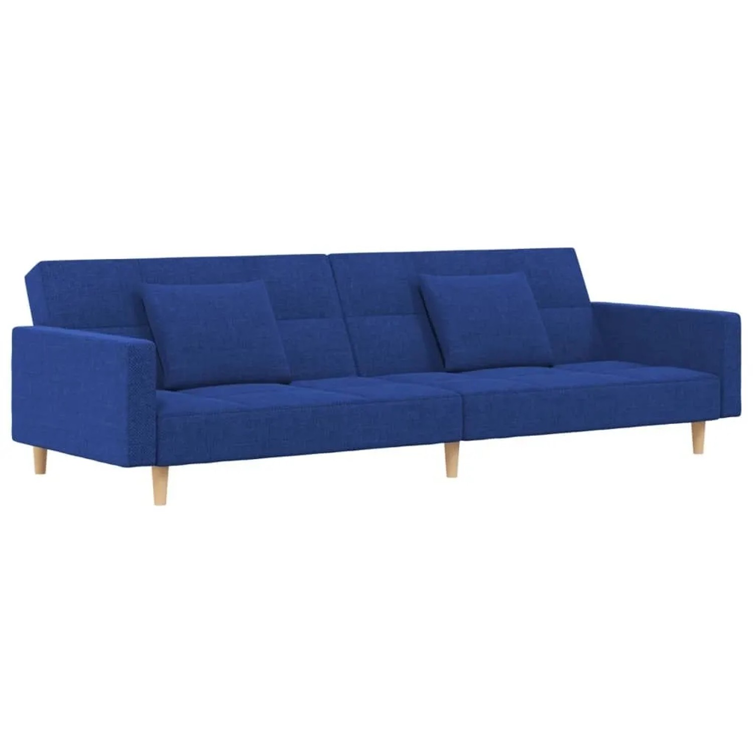 vidaXL Schlafsofa 2-Sitzer mit 2 Kissen Blau Stoff 375803 günstig online kaufen