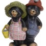 Lustige Maulwurf Deko-Figur (14 cm) als Paar, ideal für die Gartendekoration.