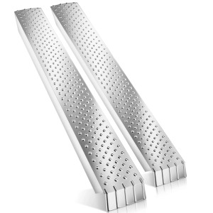 Tectake Auffahrrampen Sven 2Er Set Aus Verzinktem Stahl 160 x 23 x 4 50 cm Silber