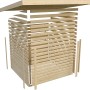 Karibu Express Gartenhaus Speedy B Set, naturbelassen, mit Schleppdach. Holz-Gartenhaus im Aufbau.