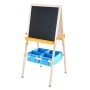 Teamson Kids Staffelei mit Kreidetafel, Ablage und Stoffboxen für Kinder.