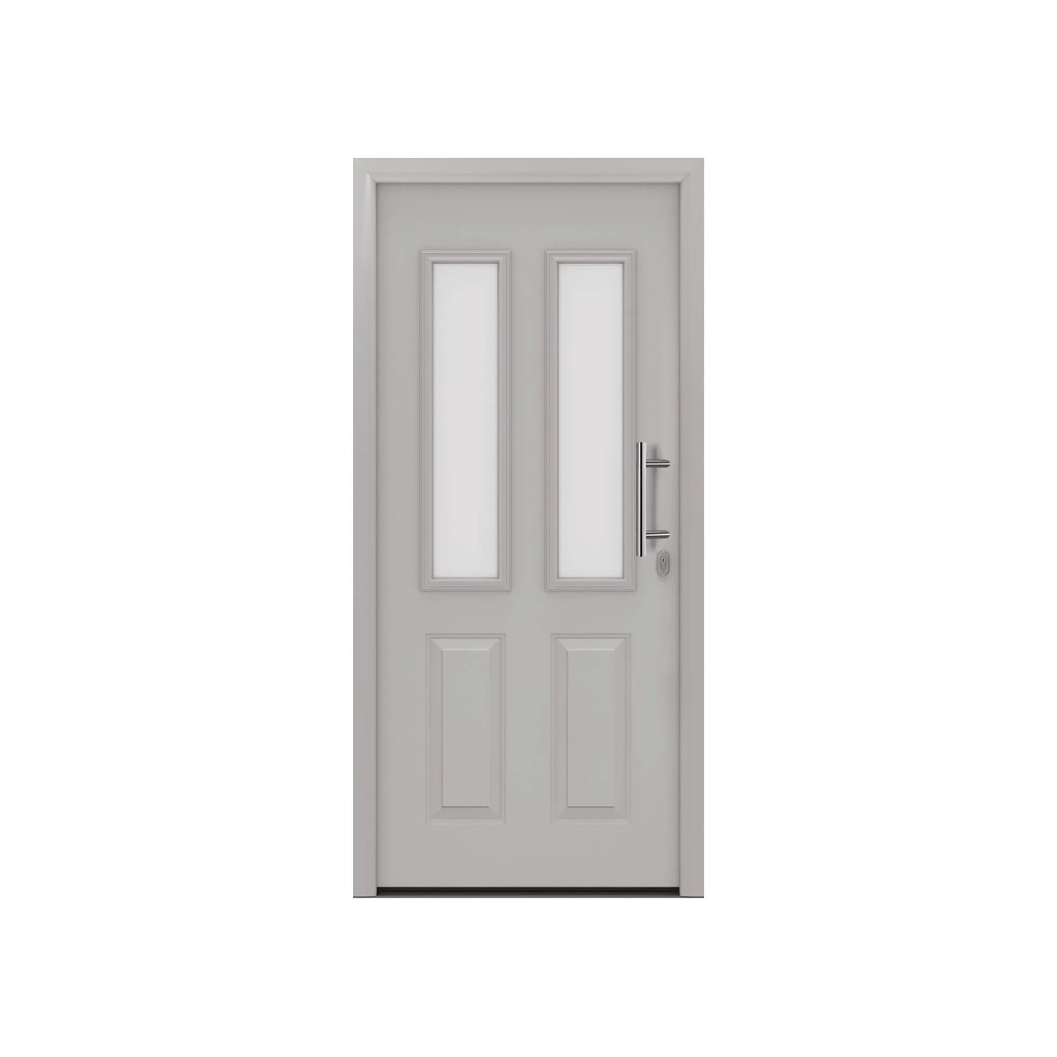 EcoStar Haustür IsoPro IP 410S Weißaluminium 110 cm x 210 cm