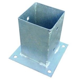 Feuerverzinkter T & J Pfostenträger zum Aufschrauben, 9x9 cm, für Zaunbau.