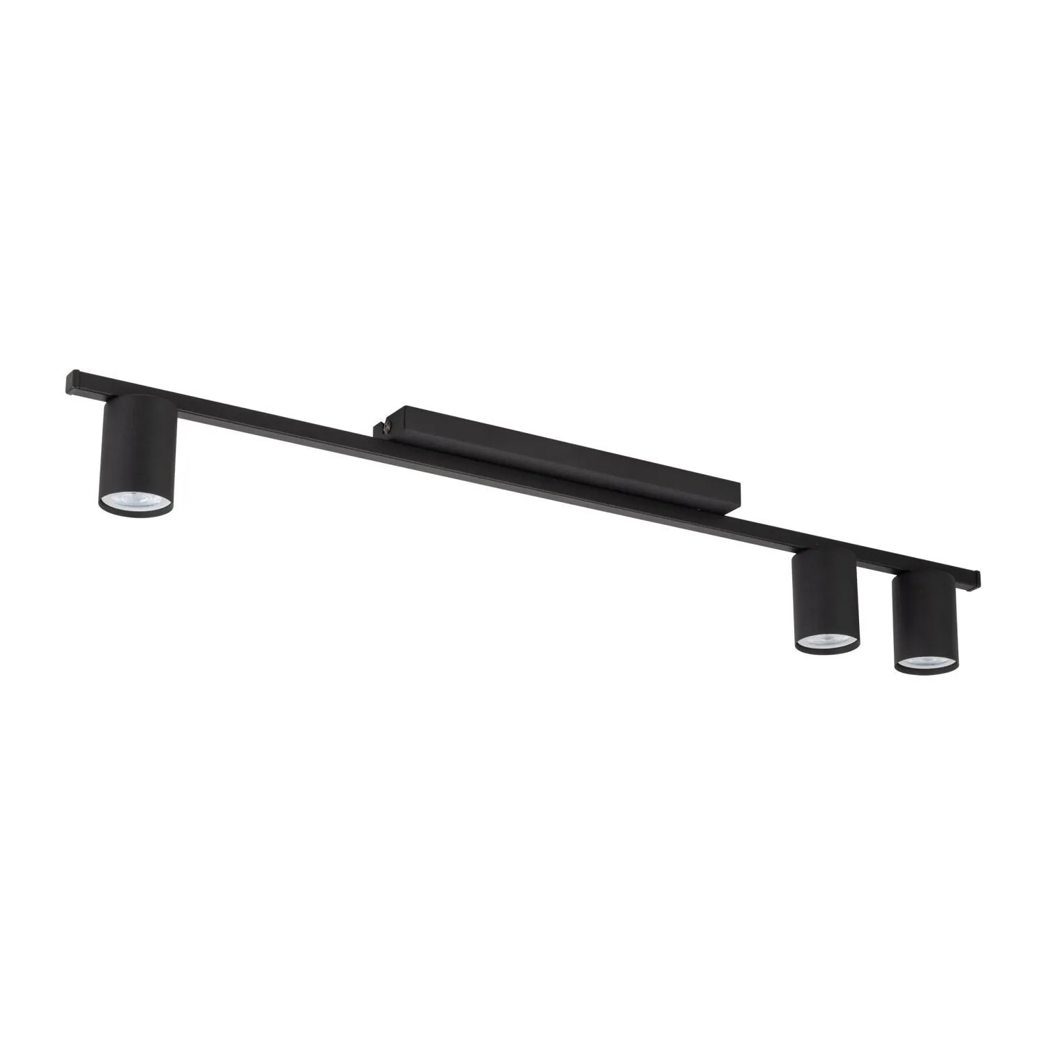 Licht-Erlebnisse Deckenleuchte Metall Schwarz GU10 3-Flammig 80 cm Breit