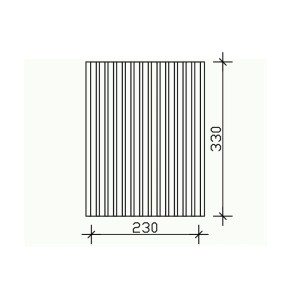 Technische Zeichnung der Skan Holz Seitenwand Deckelschalung für Carports, Fichte Nussbaum, 230x330 cm.