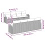 vidaXL Garten-Sofa-Set, 9-teilig, schwarz, mit Maßen. Ideal für Terrasse und Garten.