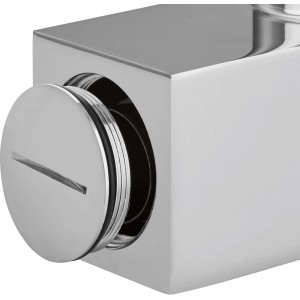 Design Flaschensiphon 32mm aus verchromtem Messing für Waschbecken.