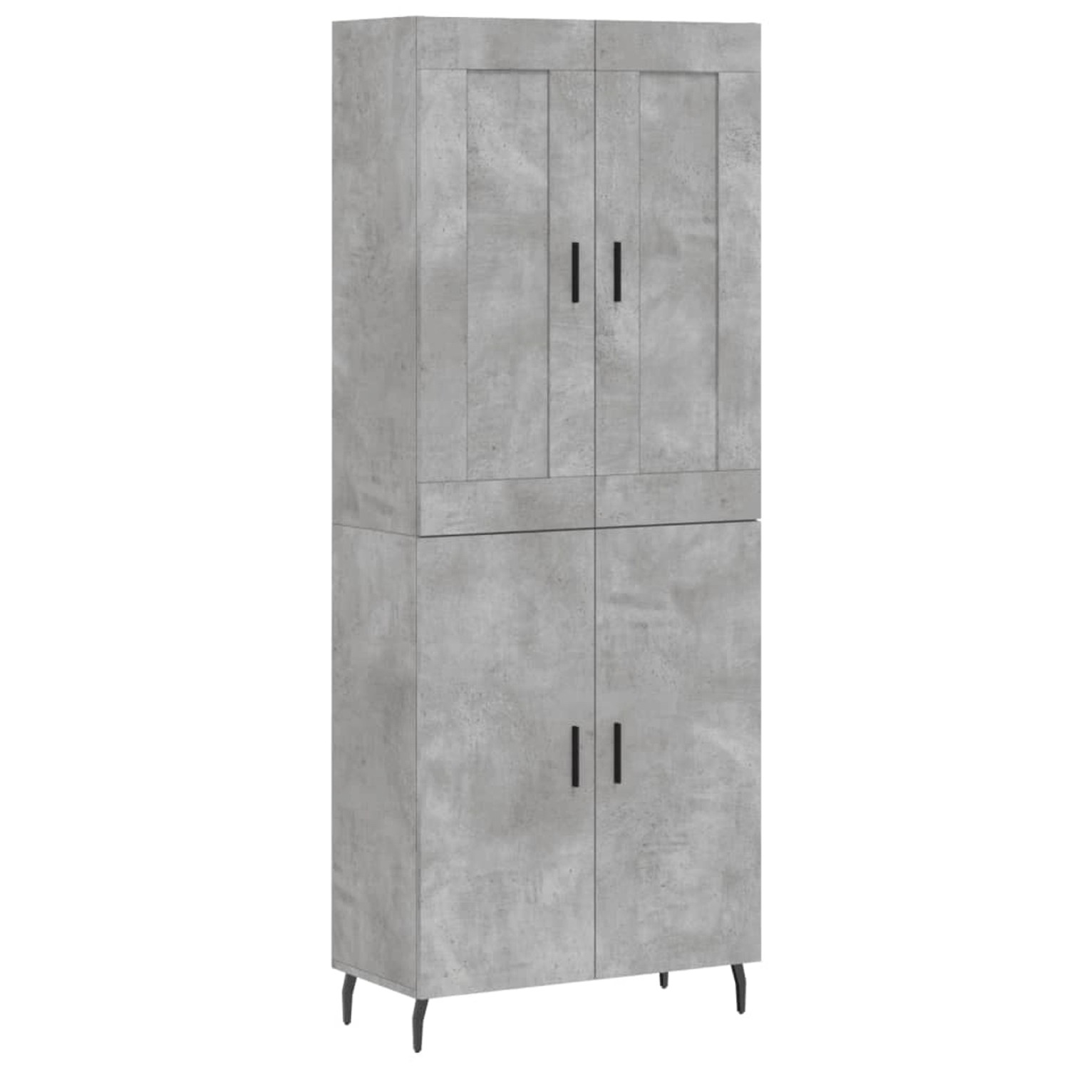 vidaXL Highboard Betongrau 69,5x34x180 cm Holzwerkstoff 3199573 günstig online kaufen