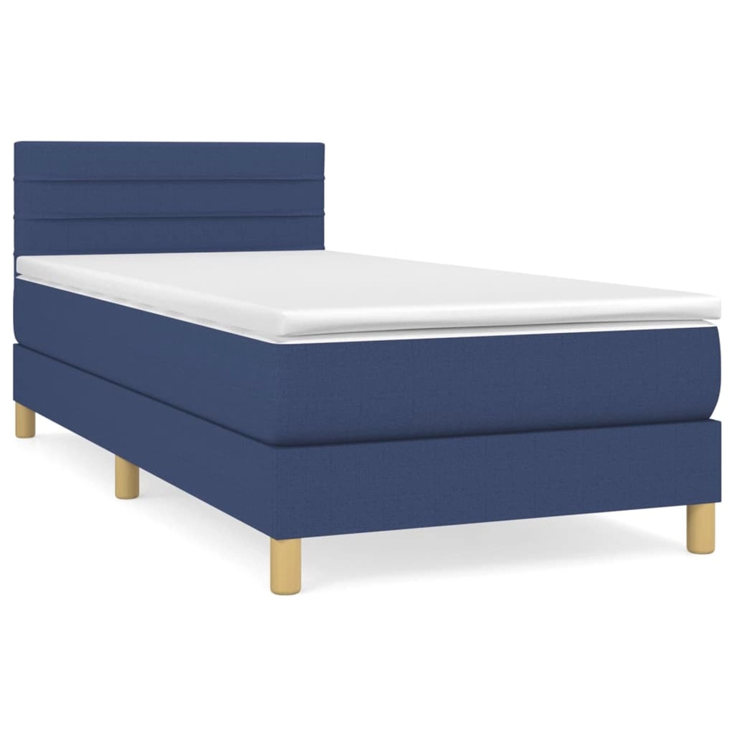 vidaXL Boxspringbett mit Matratze Blau 80x200 cm Stoff1373277 günstig online kaufen