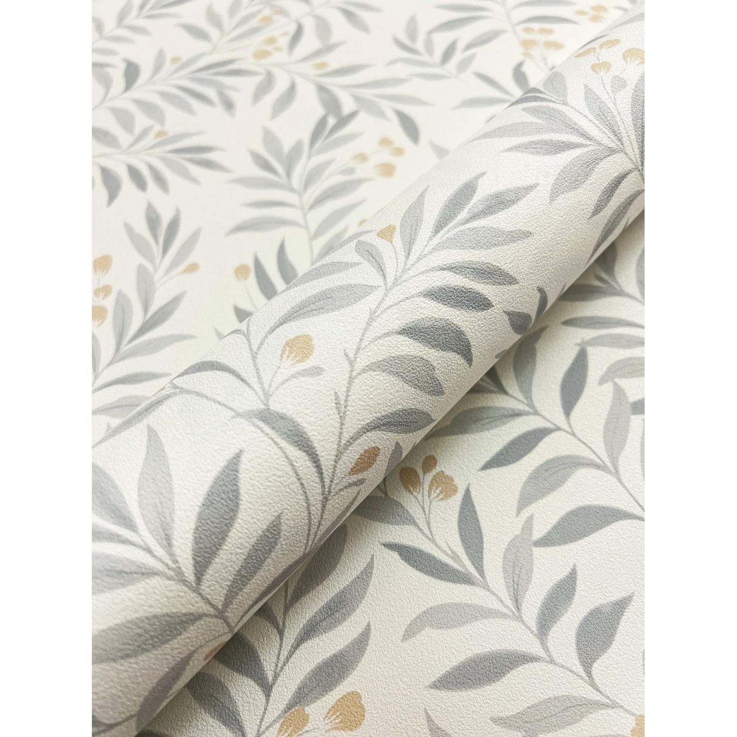 Newroom Vliestapete Dinah Grey Blätter Modern günstig online kaufen