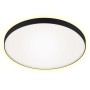 Briloner LED-Deckenleuchte Simpa, schwarz-weiße Lampe mit Backlighteffekt, 35,5 cm.