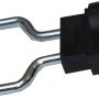 Küpper Systemhalter, 4er-Pack, silber-schwarz, für Werkbank Lochwand zur Werkzeugaufhängung.
