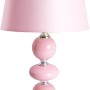 Rosa Näve Tischleuchte Araga, Keramik, ca. 36 cm hoch. Design-Tischlampe mit Stoffschirm.