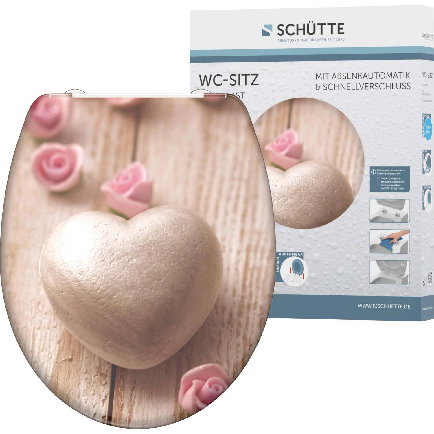 Schütte WC-Sitz "Romantik", Duroplast, mit Absenkautomatik und Schnellversc günstig online kaufen