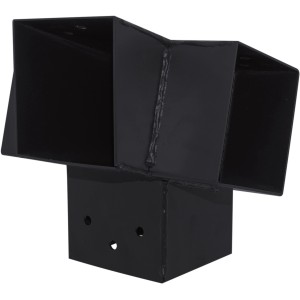 Anthrazitfarbene Steckverbinder-Verlängerung 105° mit 4 Enden (91x91) für Holzkonstruktionen.