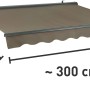 Hülsenmarkise Belport 3x2m in Taupe mit Motor, ideal für Terrasse und Balkon.