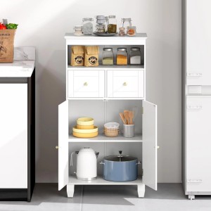 Costway Badezimmerschrank Badschrank Aufbewahrungschrank Weiß