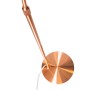 Detailaufnahme der modernen Bogenlampe Arc Basic von QAZQA mit Kupferfuß.